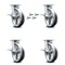 Service Caster 8 Inch Kingpinless V Groove Semi Steel Wheel Caster Set with Brake & Swivel Lock SCC-KP30S820-VGR-SLB-BSL-4 - alternate 1
